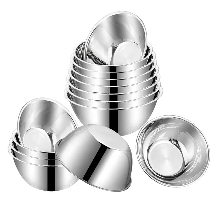 

Cake Bowl Kitchen Mixing Salad Bowl Stainless Steel Bowl Sets for baking or Fruit