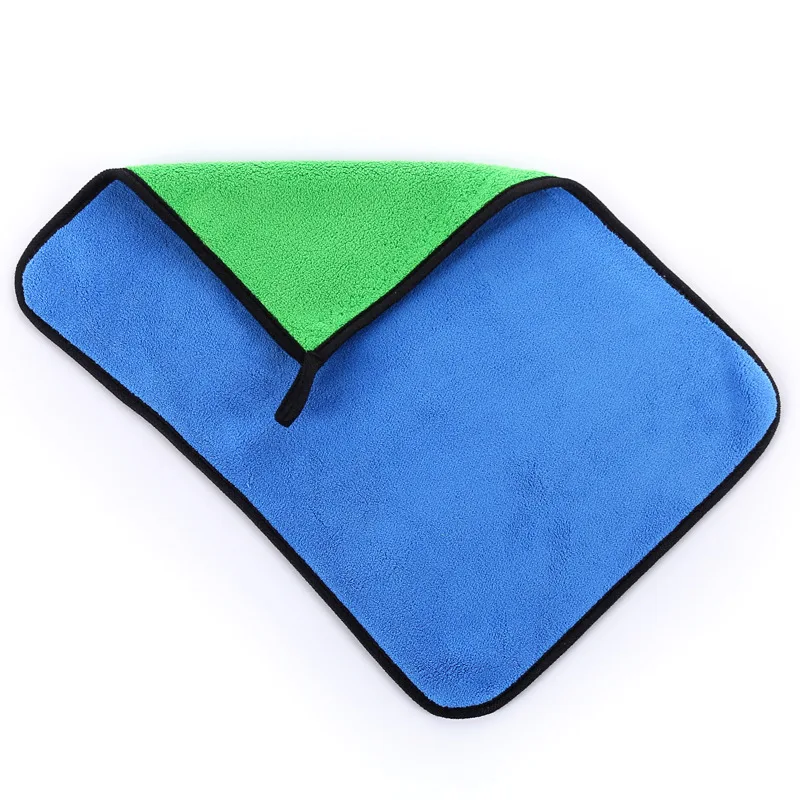 

Microfiber Cleaning Cloth  Mainly For Car 2 PCS Blue & Green Color Lint Free Streak Free