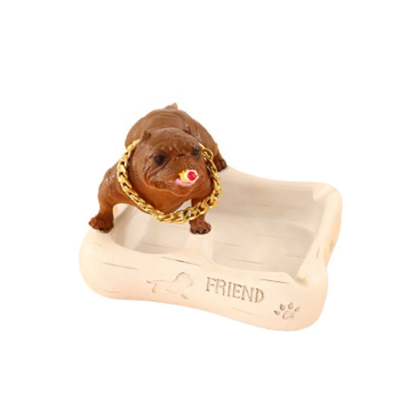 

Resin Creative Personality Trendy Cute Funny Ashtray, Brown/white