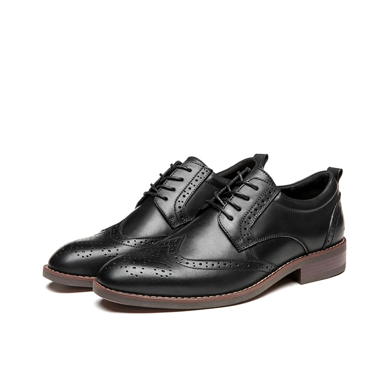 

Laoks oxford shoes italian classic brogue formal genuine leather black and brown Mens Dress Shoes for wedding, Customer's requirements