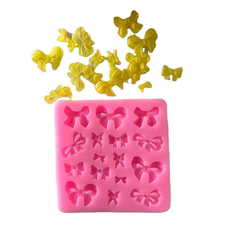 

B034 bow bowknot shape 3D Silicone molds cake fondant Mould tools Cookware Cake Decorating fondant, White