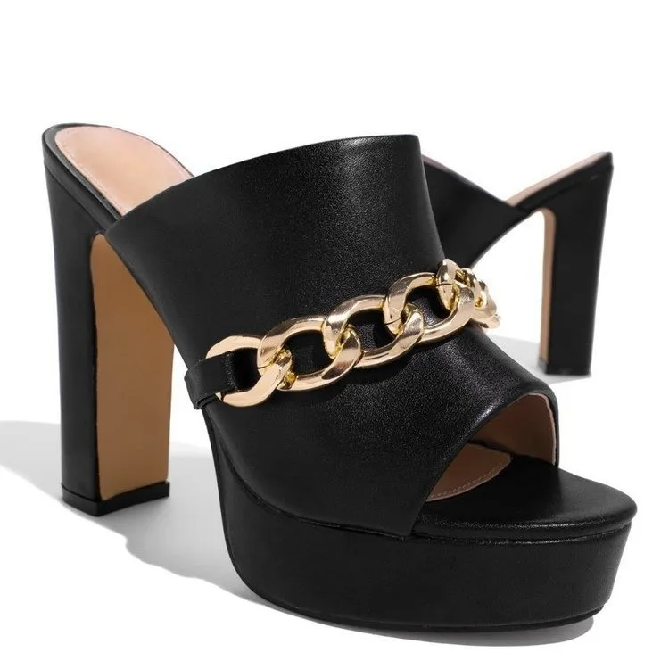 

New shoes Summer formal ladies office wedges chunky high heels ladies platform shoes