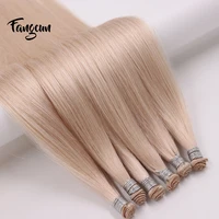 

Natural Human Hair Weave 20Inch 100g 6PCS Hand Tied Weft Hair Extension Blonde