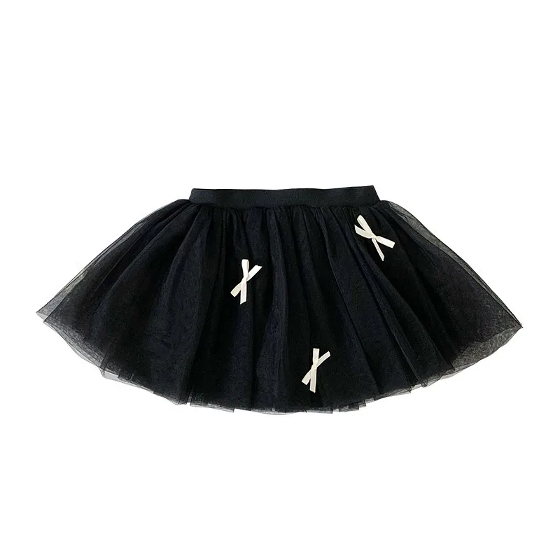 

SK056 Small Moq For Customer Spring Cute Multi Layer Short Kids Girl Tutu Skirt With Bow