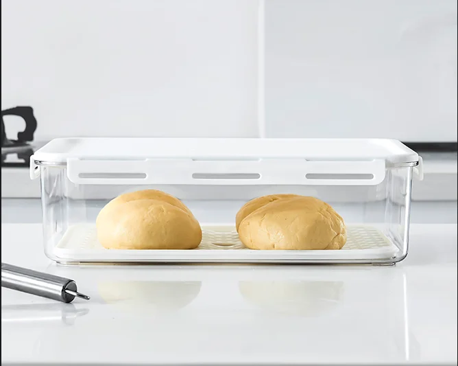 

Commercial Quality Stackable Pizza Dough Proofing fermenting Box Trays with Lids, White