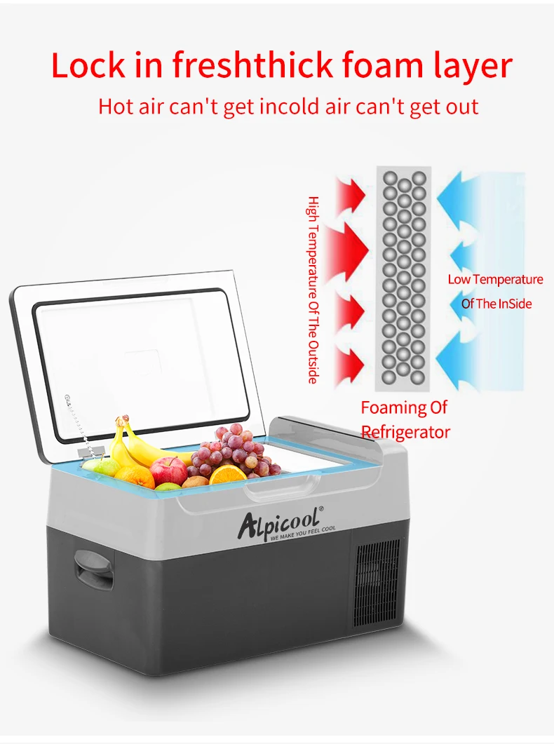 G22 22l Mobile Fridge Freezer For Outdoor Camping Truck Kitchen Dual