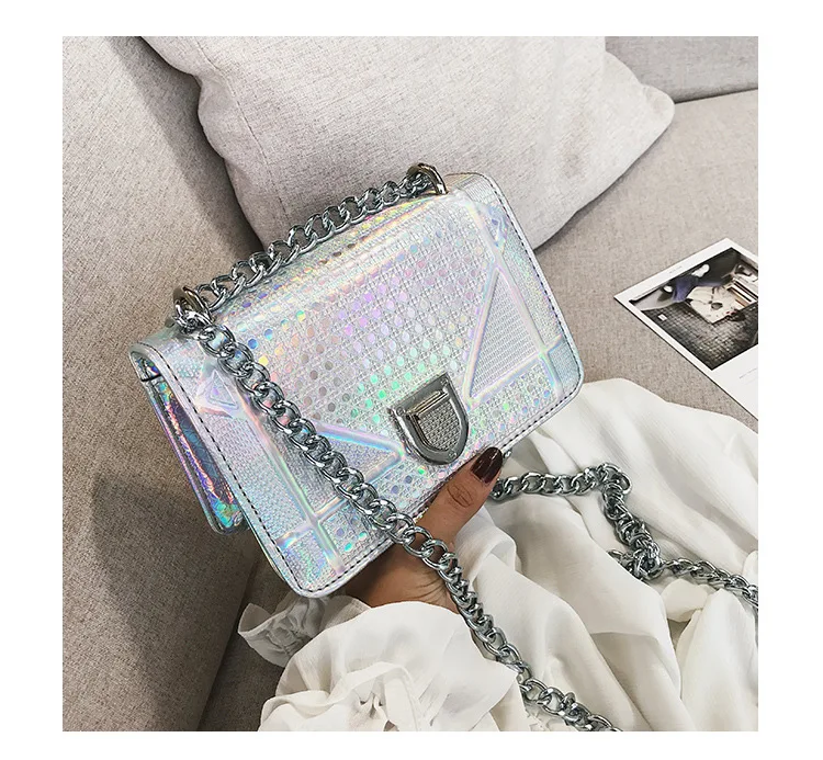 

2020Hot selling ladies shoulder handbags pu leather crossbody bag purse with chain