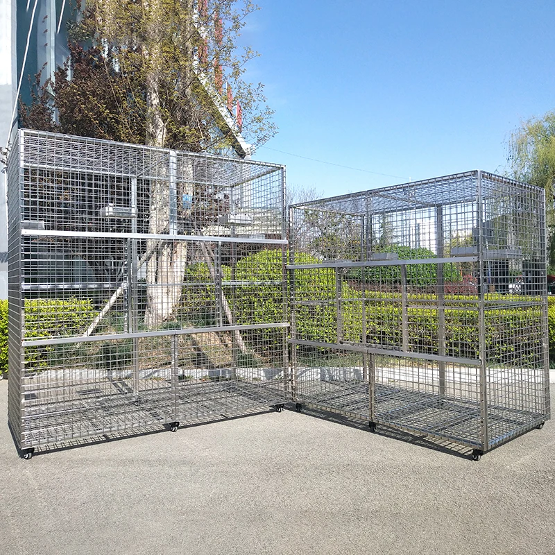 

Factory Supply Animal Cages Bird Pet Cage Large Parrot List Price, Silver