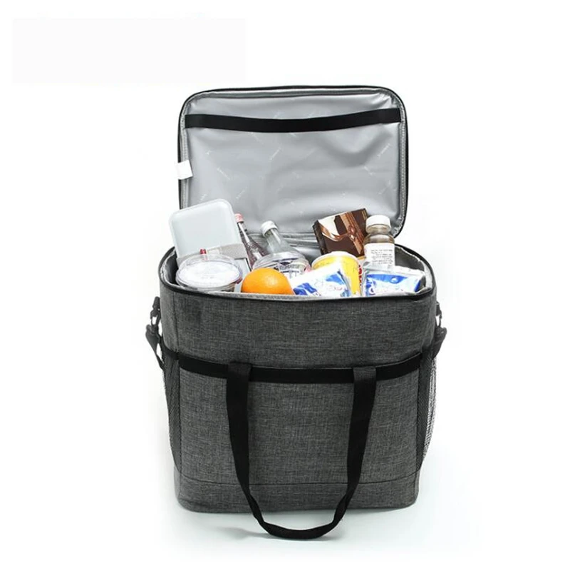 

Large Oxford Thermal Insulation package Picnic Portable container bags The plant package Food insulated bag Cooler bags, Gray