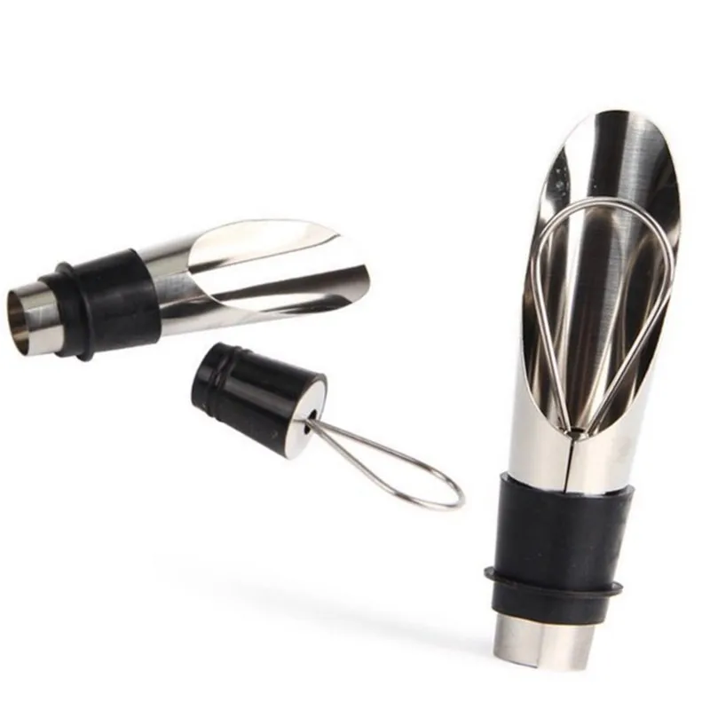 

HXY custom classic stainless steel wine pourer for promotions, Silver