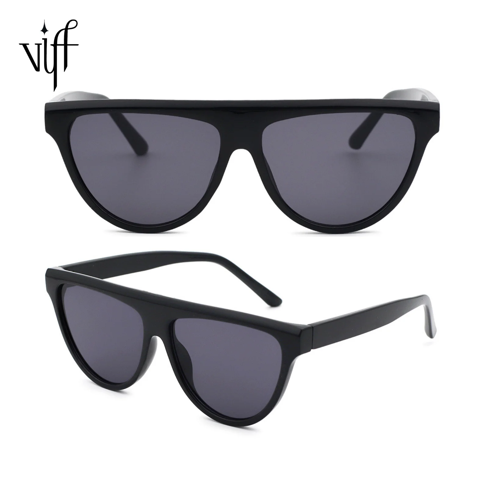 

VIFF HP21161 Flat Top Cat Eye Slim Temple Plastic Frame Custom Designer Sun Glasses Manufacturer Retro Unisex Sunglasses 2021