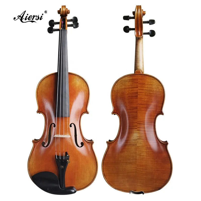 

Nice Flame Maple professional 4/4 advanced Antique violin string instruments hand made oil Brown violins with case rosin and bow