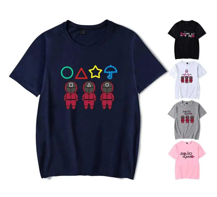 

Cr406 short sleeve custom heat transfers print t-shirt squid games tee tshirt the squid game t shirt