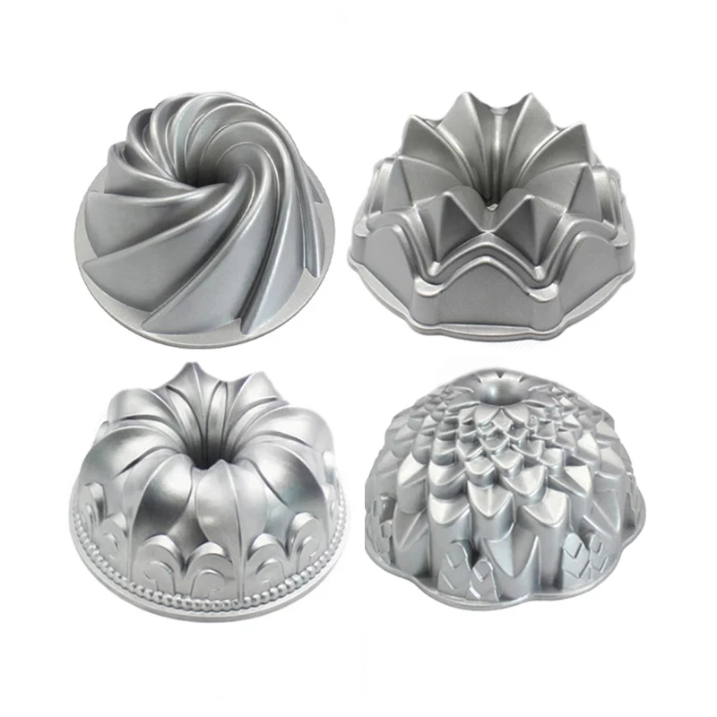 

French Dessert Mold Pastry Baking Round Fluted Non-Stick Bundt Cake Pan Set