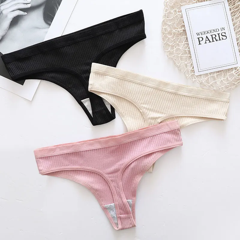 

Ladies Cotton G String Thong Bikini Panties For Women Srxy Bra And Custom Thong, Black, white, gray, blue, yellow, pink, coral, nude, green