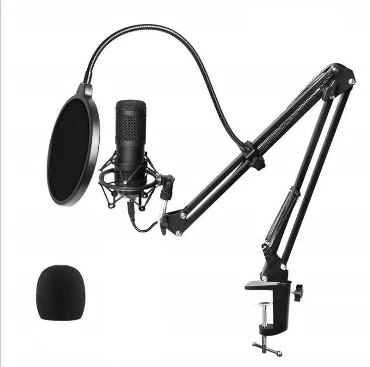 

Podcast Studio BM800 condenser Microphone Setlive broadcast microphone USB with mic stand for Sound Recording, Customized color