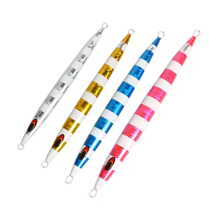 Sales1 Deep Sea Fishing Metal Jig Lure 120g-1000g Sinking Luminous Artificial Big Game Slow Jigging Fishing Trolling Lure