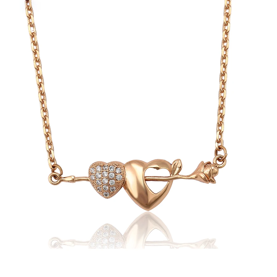 

45642 Xuping high quality 18k gold plated fashion shock-like heart shape necklace