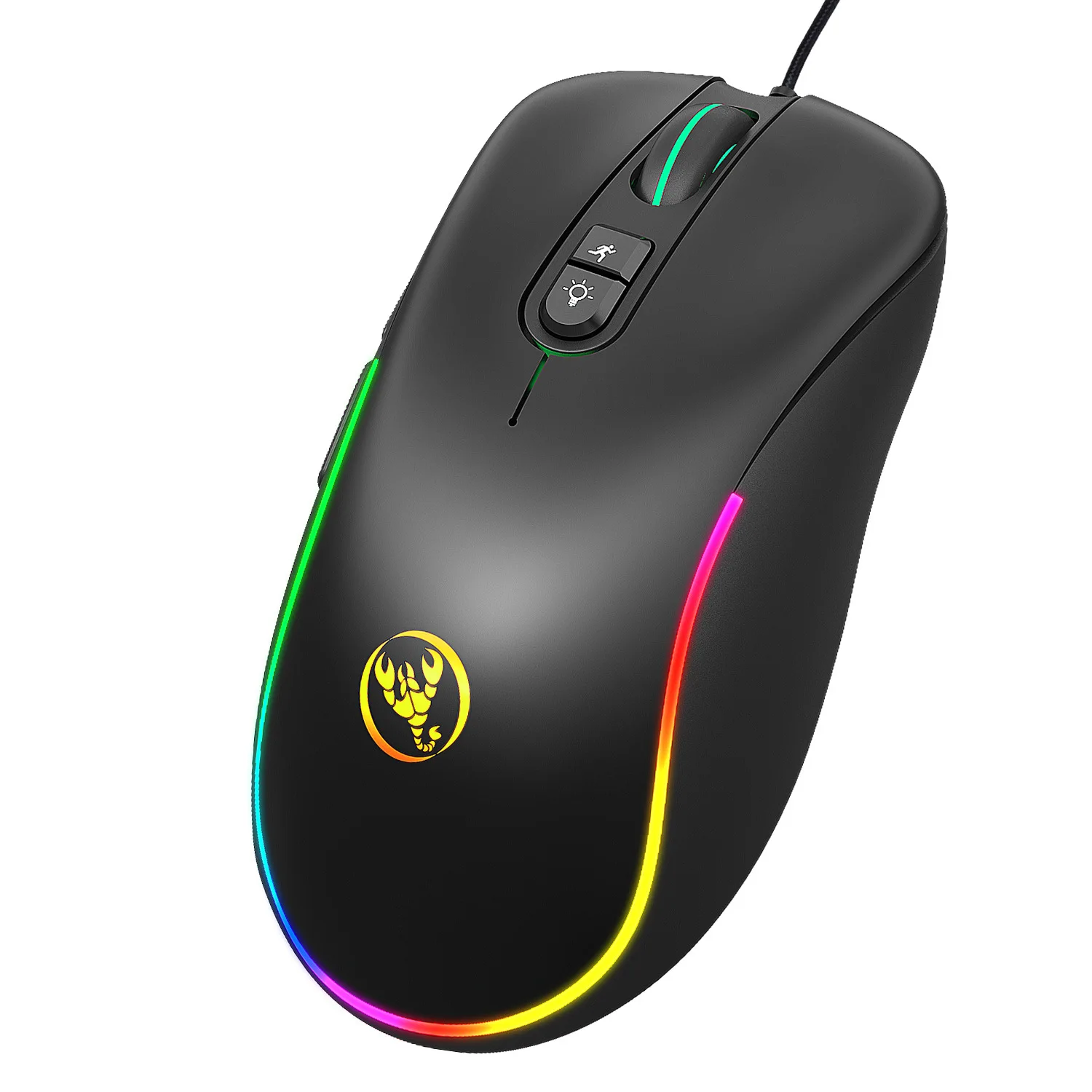 

Hot Selling Adjustable 6400 DPI RGB 7D Optical Ergonomic Gaming Mouse All-keys Programmable Computer Wired Mouse