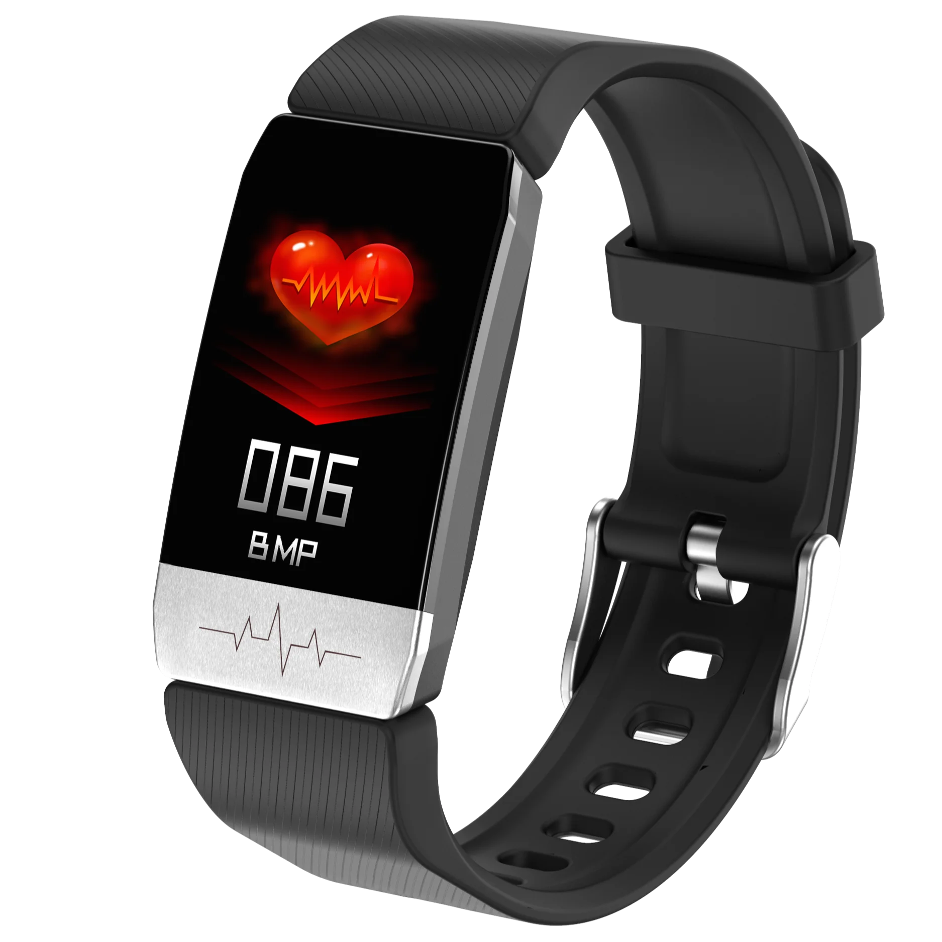 

T1S Weekly health report smartwatch waterproof smart bracelet temperature moniting smart band watch, As show