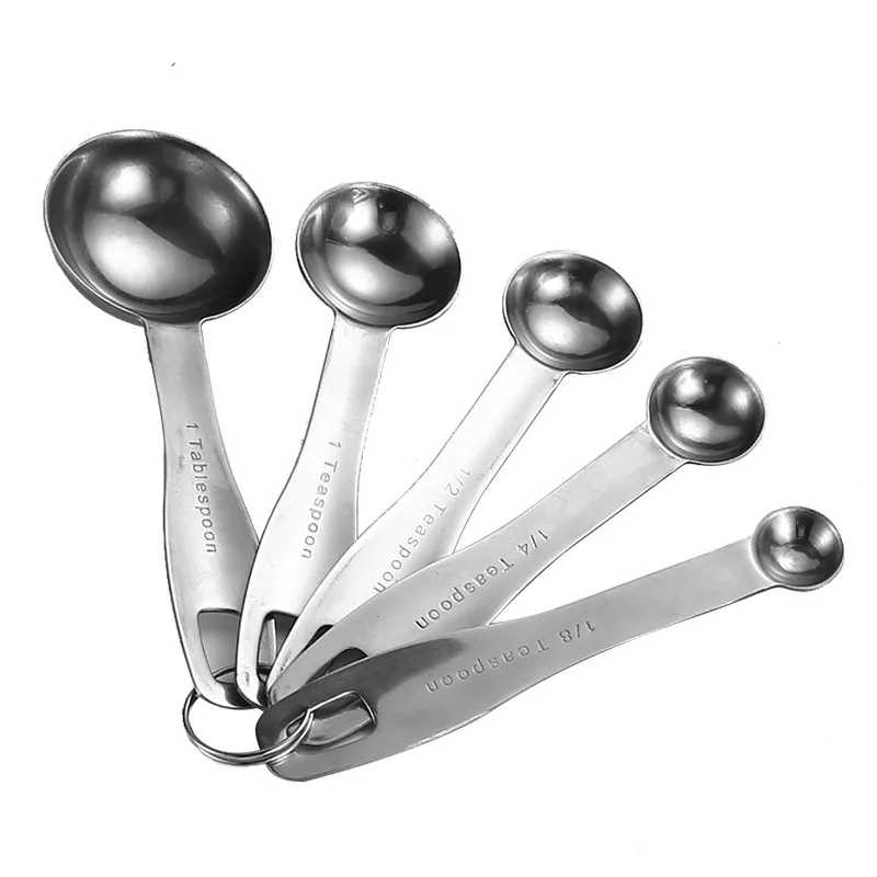 

5 pcs Measuring spoon tea spoon coffee spoon sets Best quality stainless steel multifunction measuring scoop cup