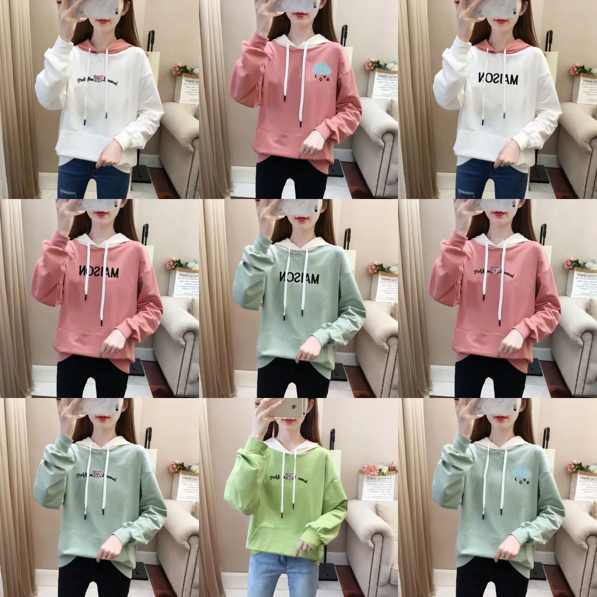

New winter hoodies supplier printed clothing embroidered women's sweatshirt Factory wholesale hoodie womens