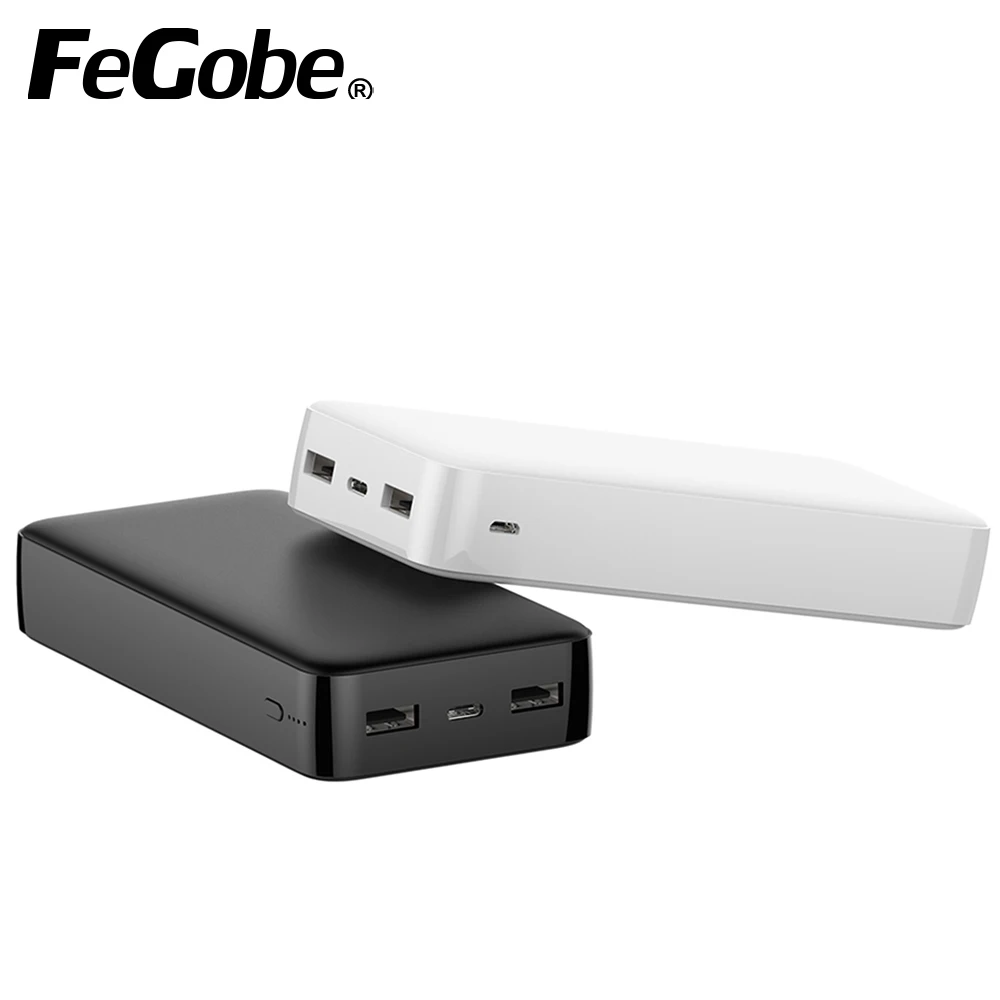 

20000mah mini portable power banks with pocket for cell phone, Black,white