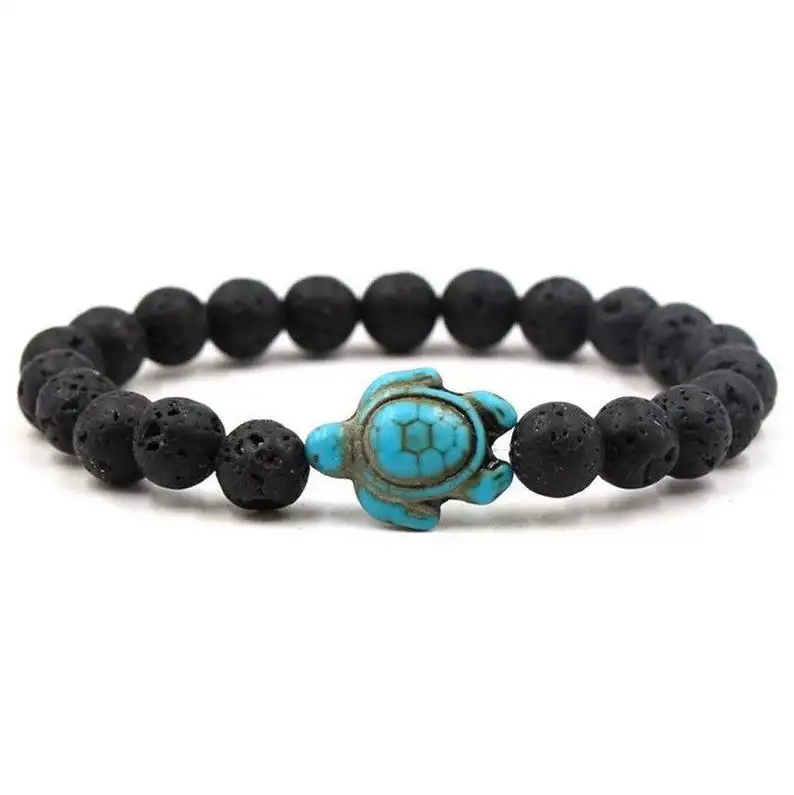 Pulseras de socios piedra amistad Pulsera Brazalete piedra natural pareja perlas