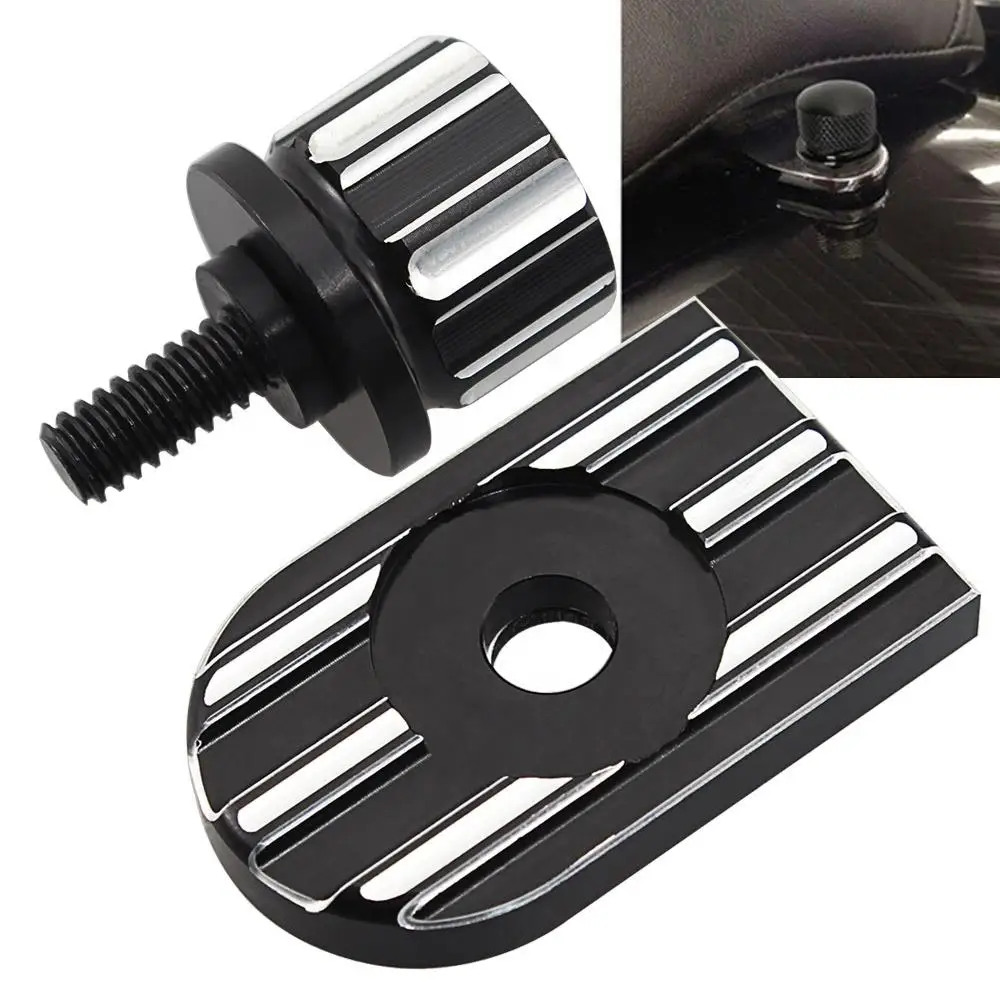 Seat Bolt Tab Screw Mount Knob Cover For Harley Sportster Dyna Touring Ultra Fatboy Road King Softail Softail FLHR FLHX
