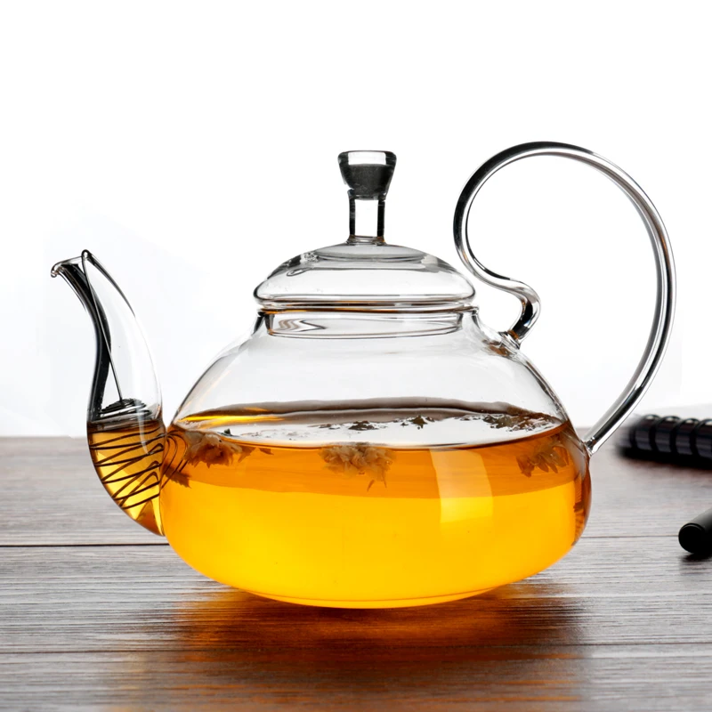 borosilicate glass heatable tea cup sets with tea pot