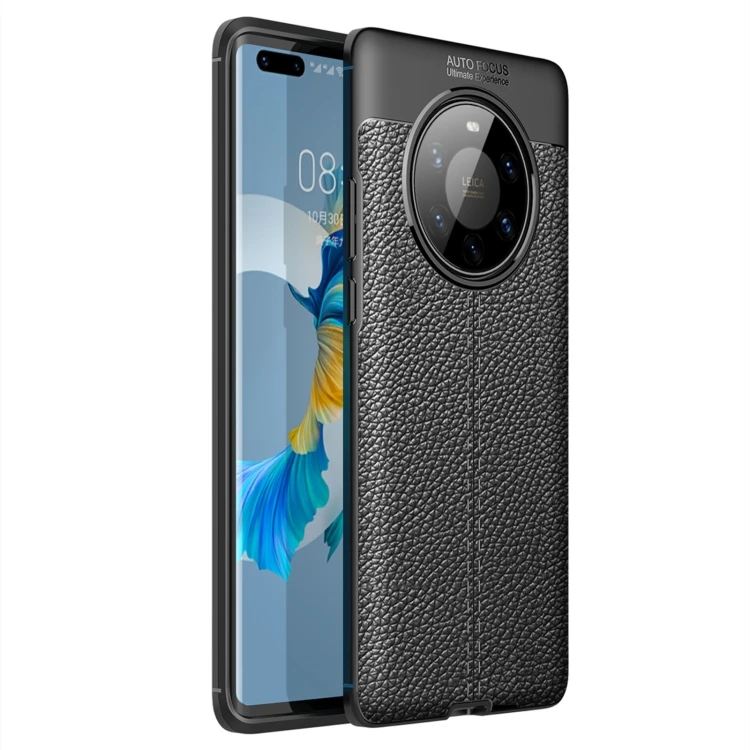 

Protect Case for Huawei Mate 40 Pro+ Litchi Texture TPU Shockproof Case(Black)