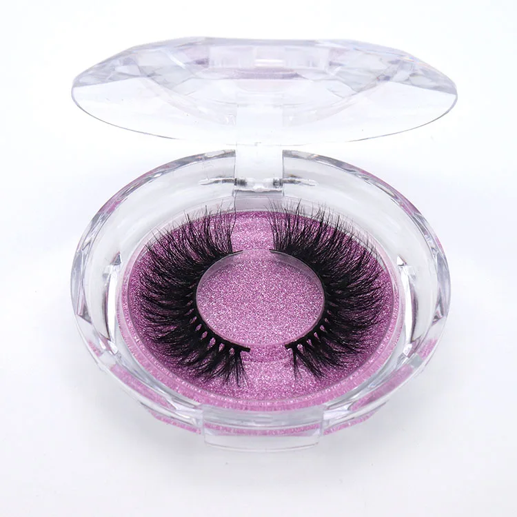 

Custom Private Label Round lashes cases False Eyelash Box Packaging Circle eyelash Case, Clear