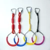 Ring Swing Kids Rings Boys Colorful Backyard Outdoor Gymnastic Ring Ninja Obstacle Course Kit for Climbing and Garden Swings