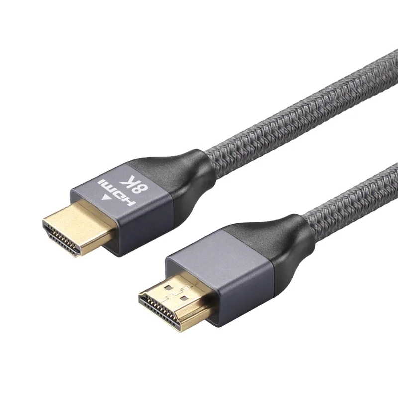 

1m 1.5m 2m 3m Grey High Quality Nylon Braided 8K@60Hz/4K@120Hz HDMI2.1 HDMI-compatible to HDMI-compatible Cabel