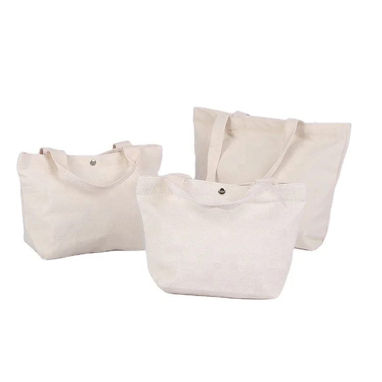 

Ecological Cotton Lunch Bags Shopper Canvas Gift Plain Bag for Women, Natural