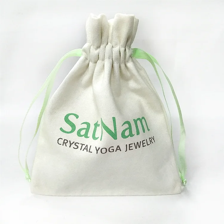 custom reucable small eco-friendly tote bag drawstring printed cotton bags with makeup 