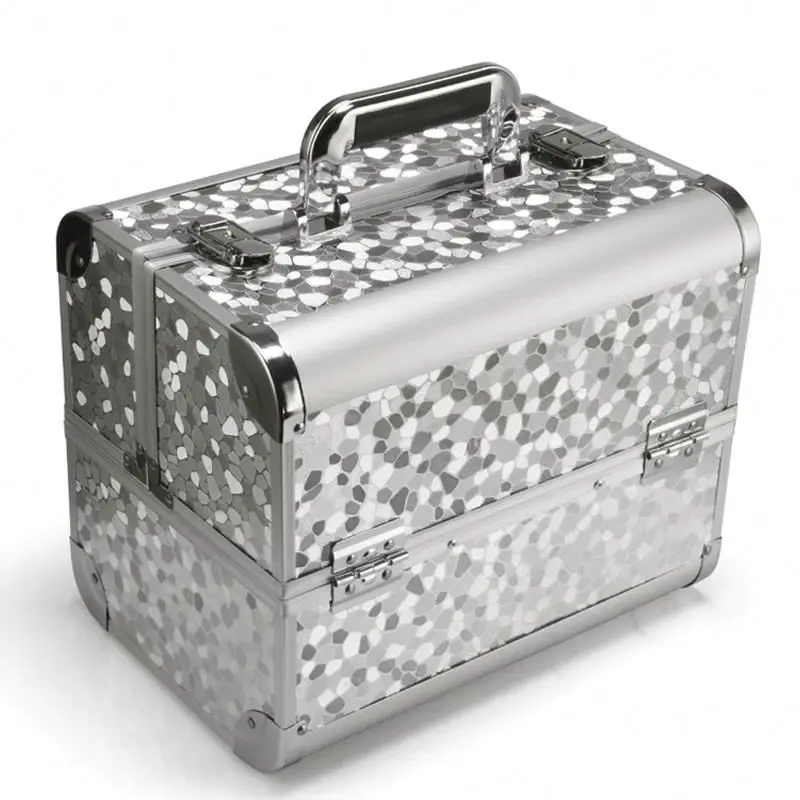 

makeup artist cosmetic train case aluminum makeup vanity box with lock H0Q4b beauty cosmetics makeup train case