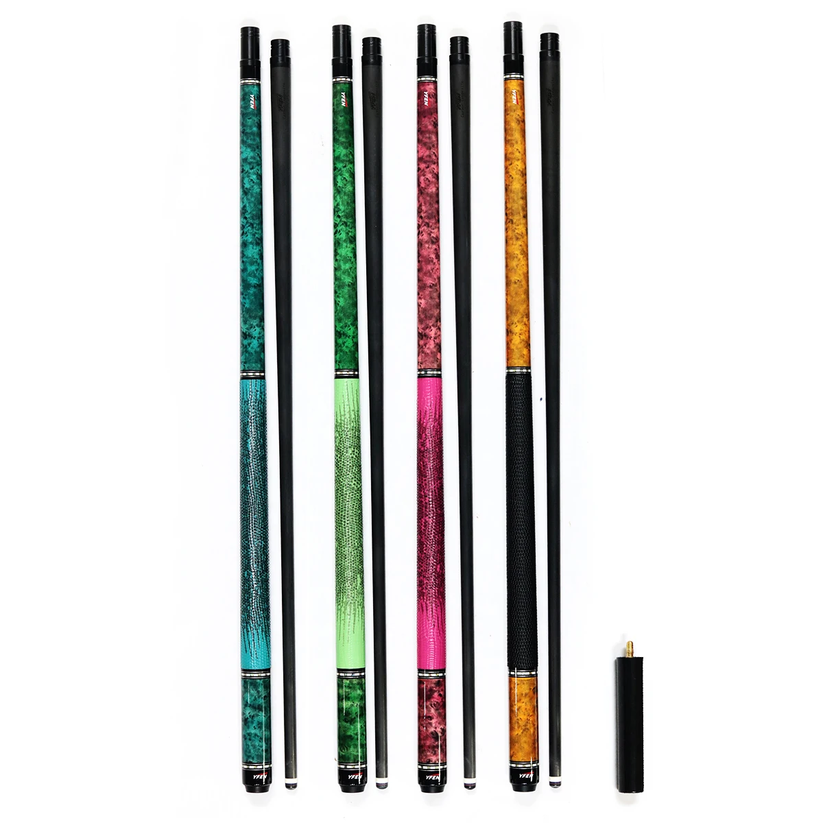 New Arrival YFEN 58 Inches Handmade Carbon Fiber 12.5mm/11.5mm 1/2 Billiard Pool Cue for Sale