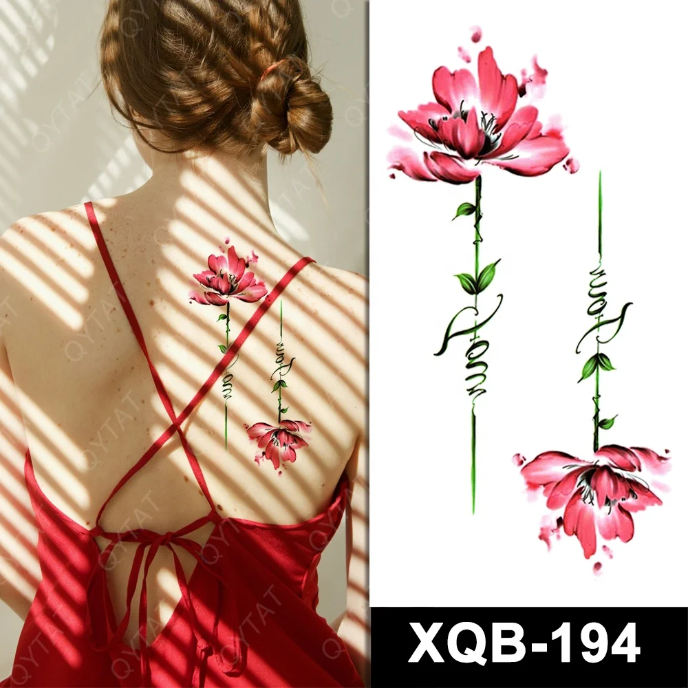 

Buy Wholesale High Quality Women Girls Body Makeup Flowers Rose Water Transfer Temporary Intim Tattoo Sticker