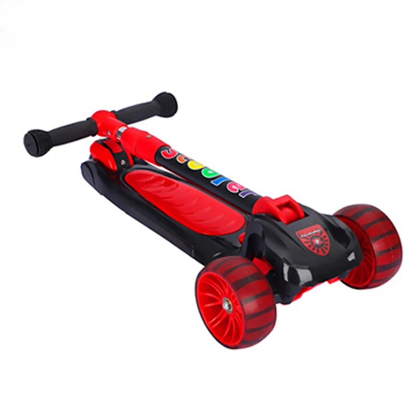 

New style cheap 3 wheel kick mute flashing PU wheel kids mini scooter for children price / kick pedal scooter / child scooter, Blue,red,puple