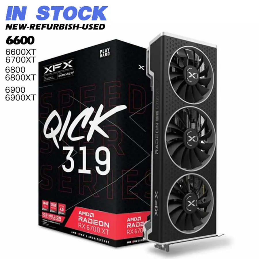 

In Stock Graphics Cards Rtx 6600 6600XT 6800 6900 XT Gpu Gaming Graphics Card / Wholesale 8gb 6800 6900 XT Amd graphic card