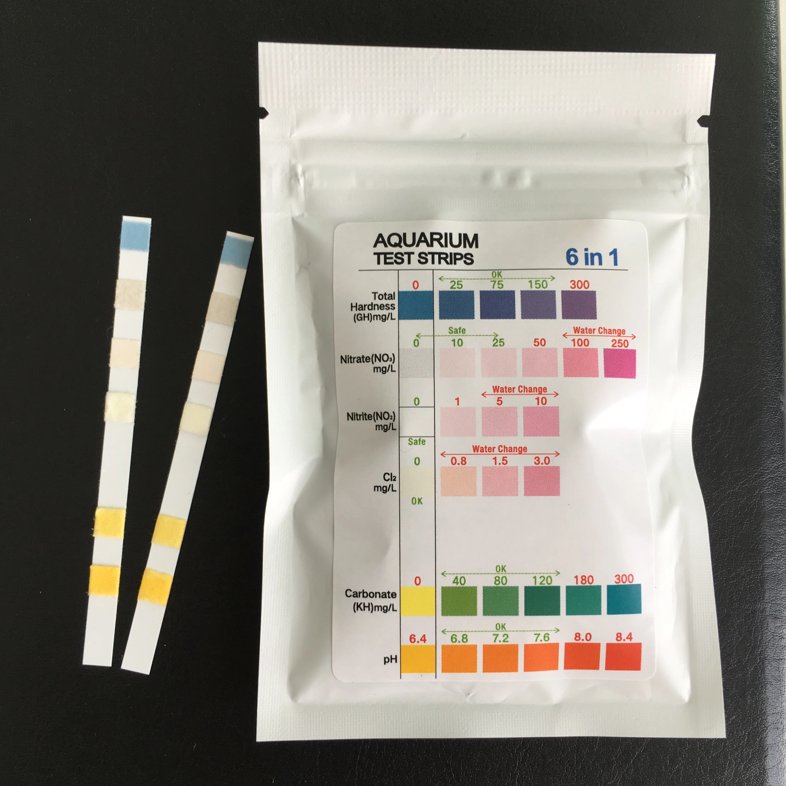 50 Counts Tst 6way Rapid Easy Read Aquarium Water Test Strips Fish Ponds Tank Water Test Kit