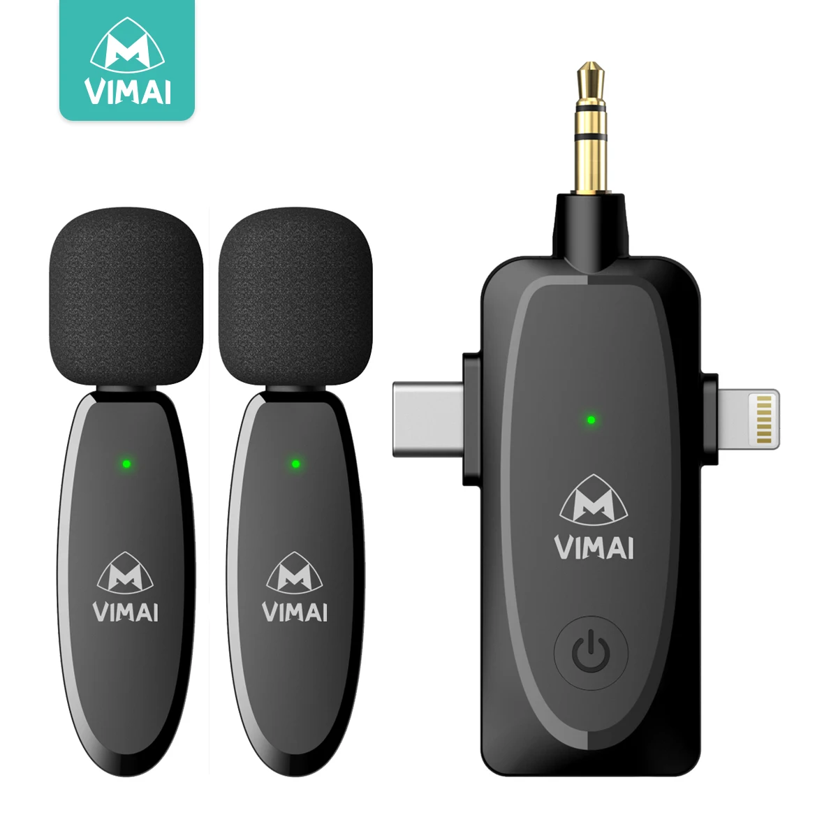 

VIMAI 2.4G Wireless Noise Cancelling Portable Mini Mike Lavalier Recording Microphone For Smart Mobile Phone