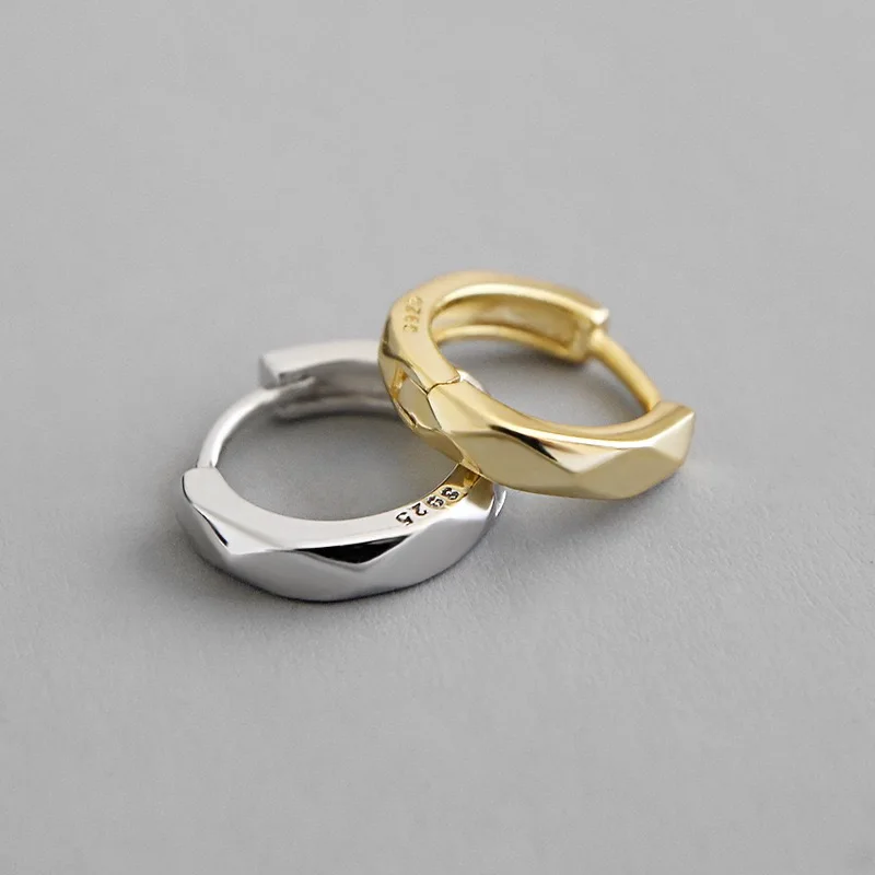 fashion NEW fashion minimalist earrings jewelry 925 sterling silver luxury 18K gold plated hoop earrings for women