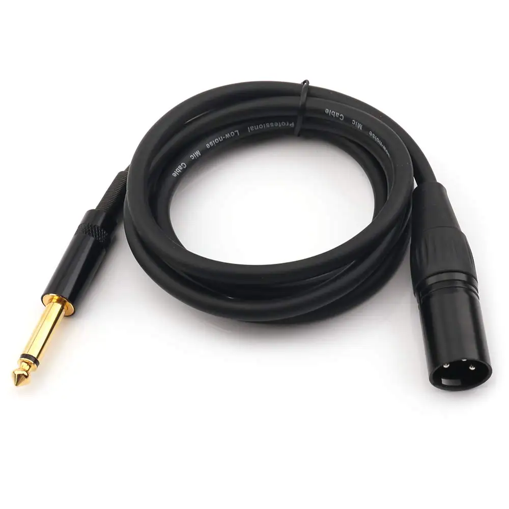 
6.35mm TRS Male to 3 PIN XLR Male Balanced Cable Black 6ft 