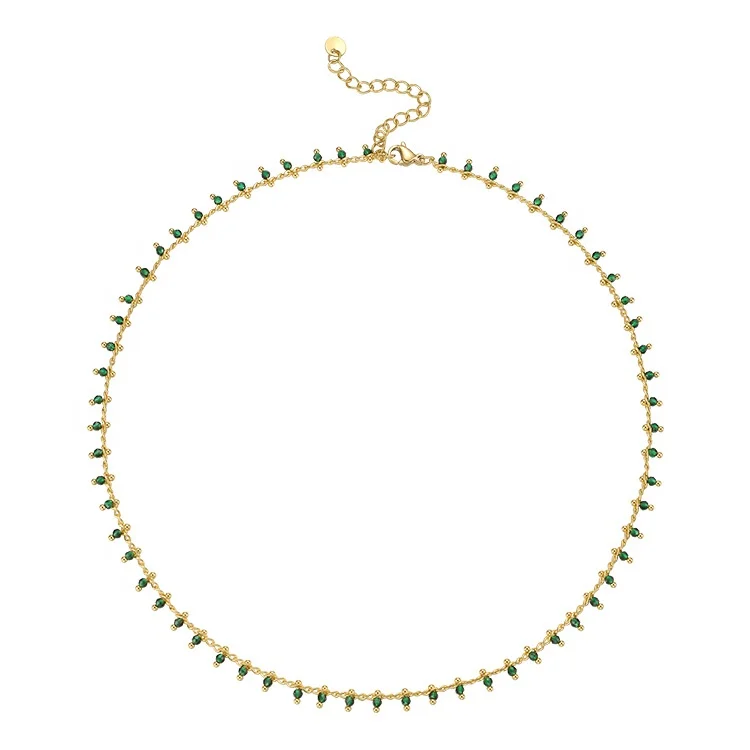

Latest High Quality 18K Gold Plated Brass Jewelry Natural Shiratama Stone Charms Pendant Necklace P213243
