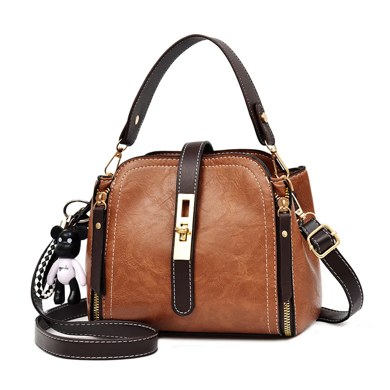

TD1204 Crossbody Bags Print pu leather messenger shoulder handbag for Women