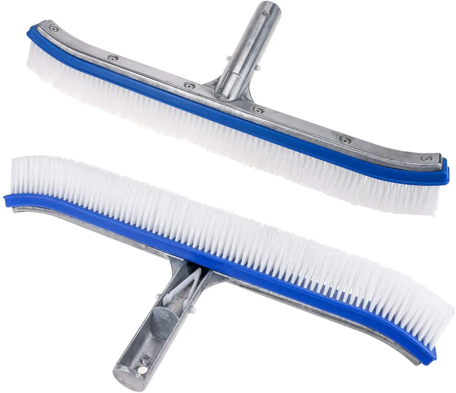 

18" Strong Aluminium Heavy Duty Pool Cleaning Brush for Swimming Pool Wall, Blue
