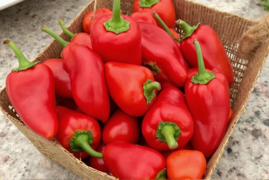 Cooking with small red peppers
