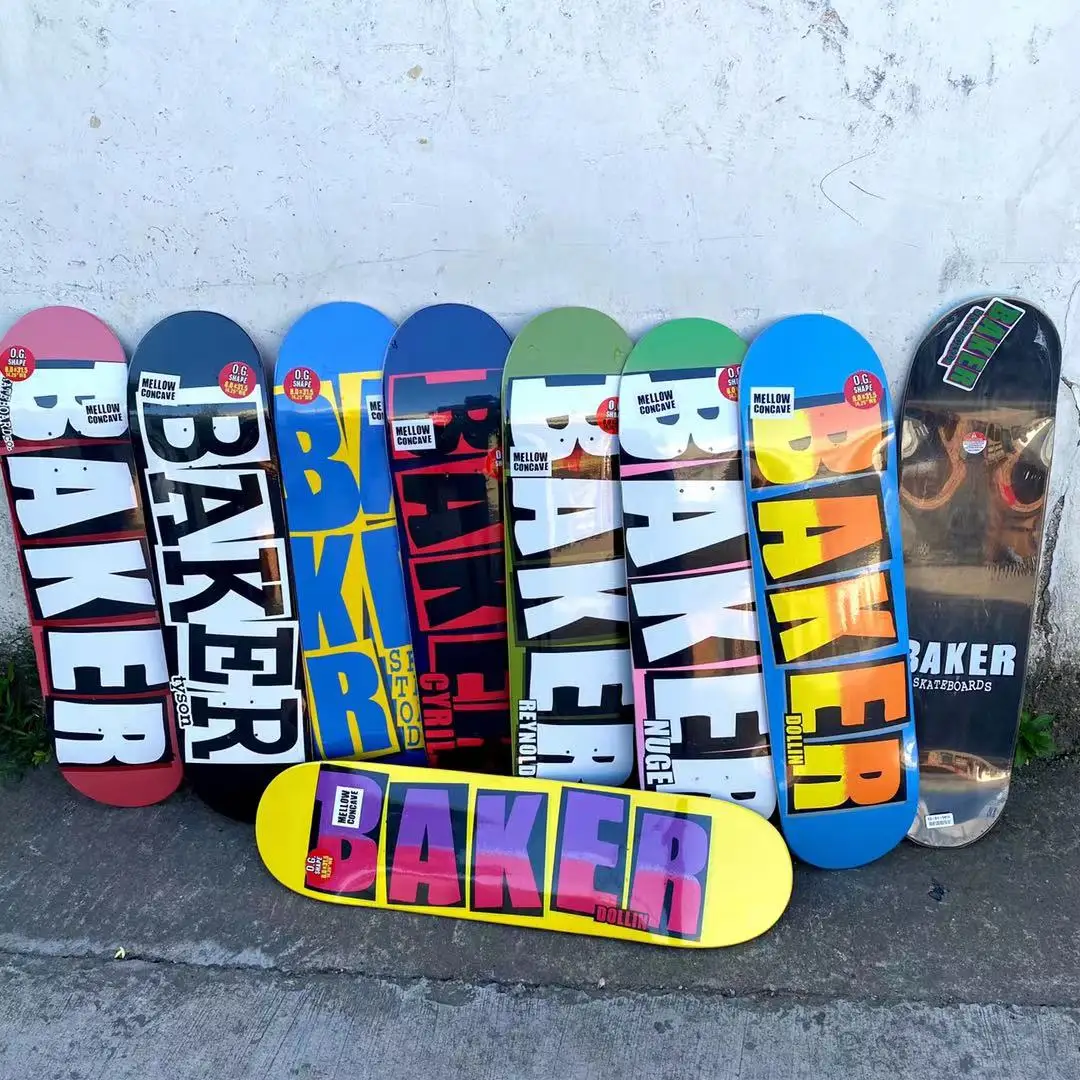 

Professional skateboard Baker Skateboard 8.0 Inch U-Shaped Transverse Skateboard 7-Layer Canada Wood Deck Three-layer Dyeing Hi, Customized